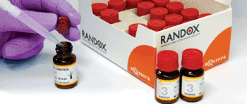 Image: The Acusera Liquid Immunoassay Control (Photo courtesy of Randox Laboratories).